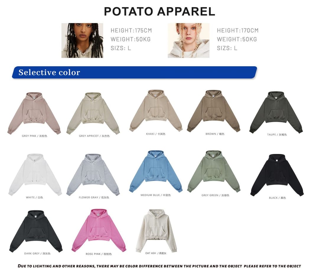 Heavy weight Fleece 345Gsm Cropped Hoodie – detail 2