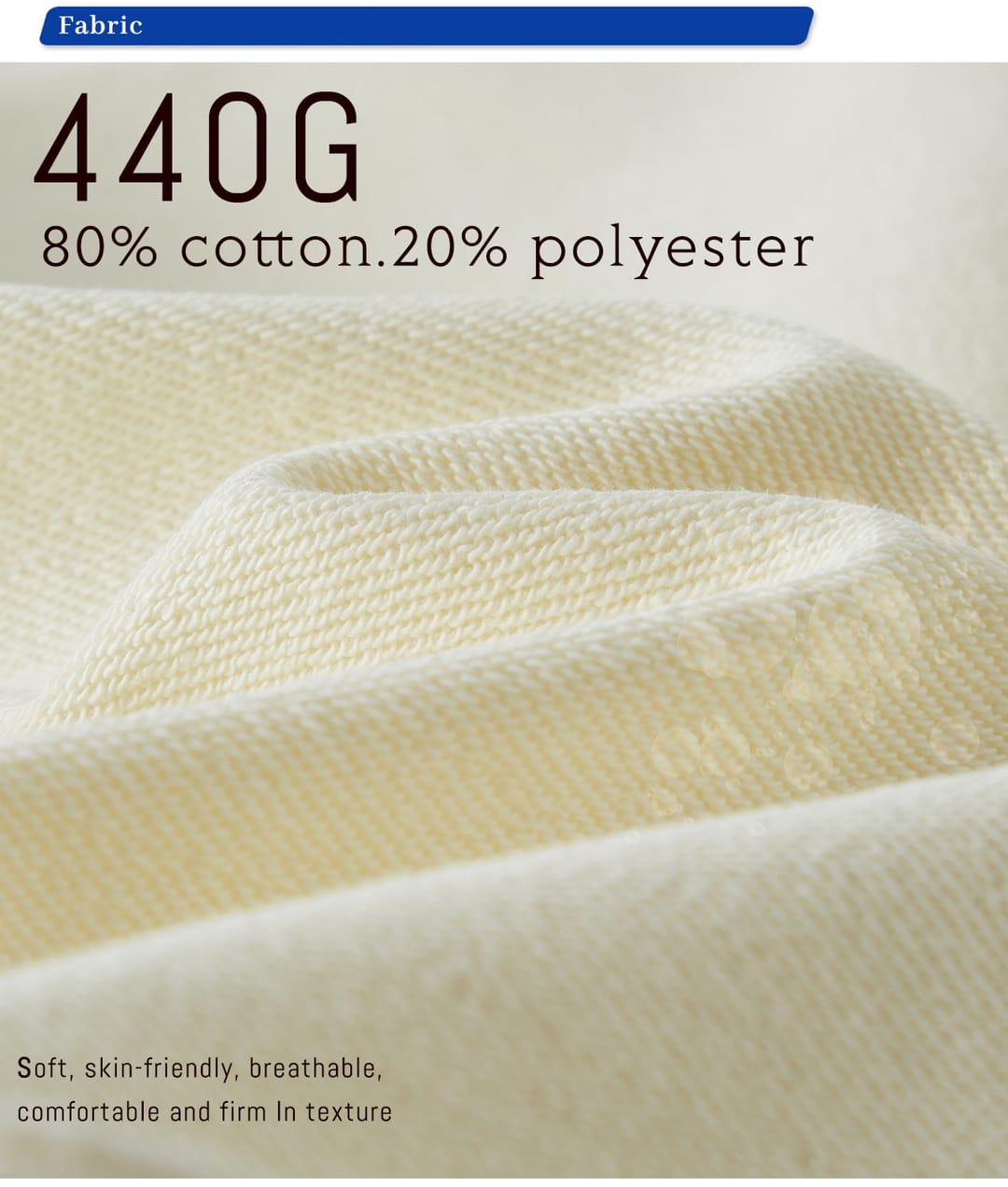 Heavy Weight Oversized Sweatshirt Cotton Terry 440Gsm – detail 4