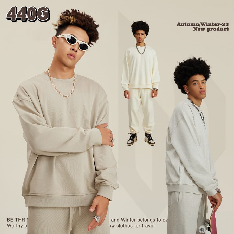 Heavy Weight Oversized Sweatshirt Cotton Terry 440Gsm thumbnail 6