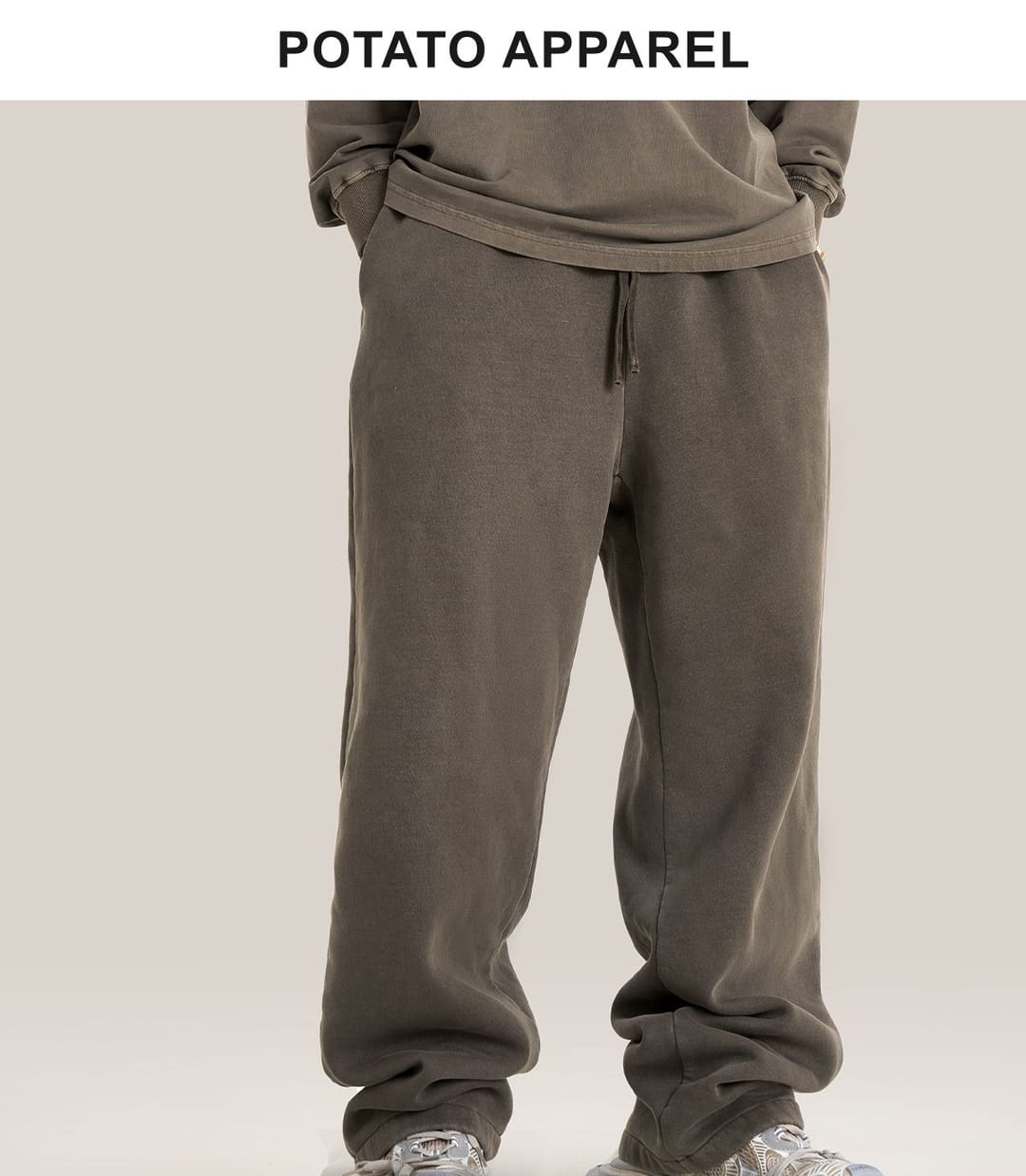 Heavyweight Fleece 332Gsm wash vintage Sweatpants – detail 10