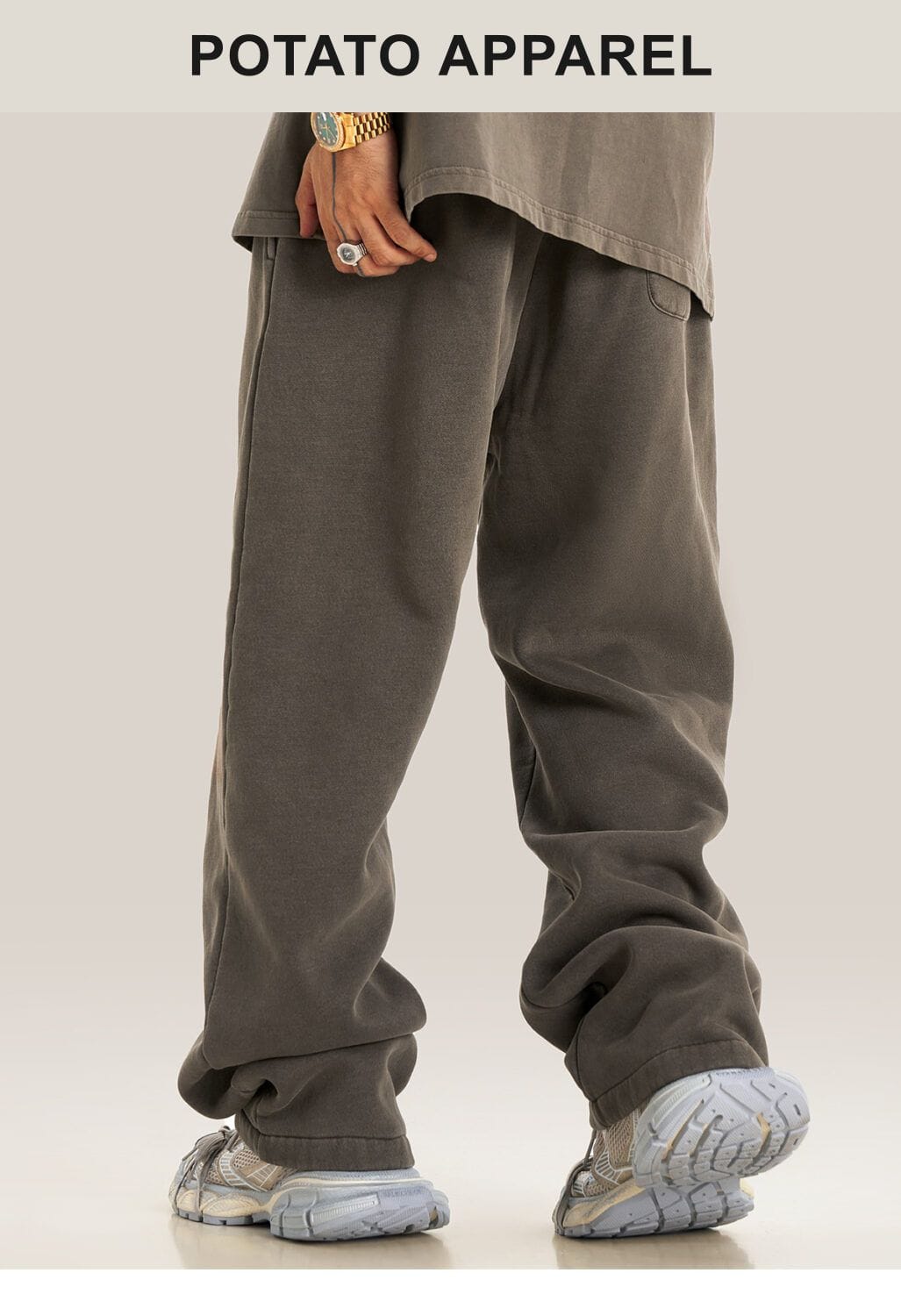 Heavyweight Fleece 332Gsm wash vintage Sweatpants – detail 11