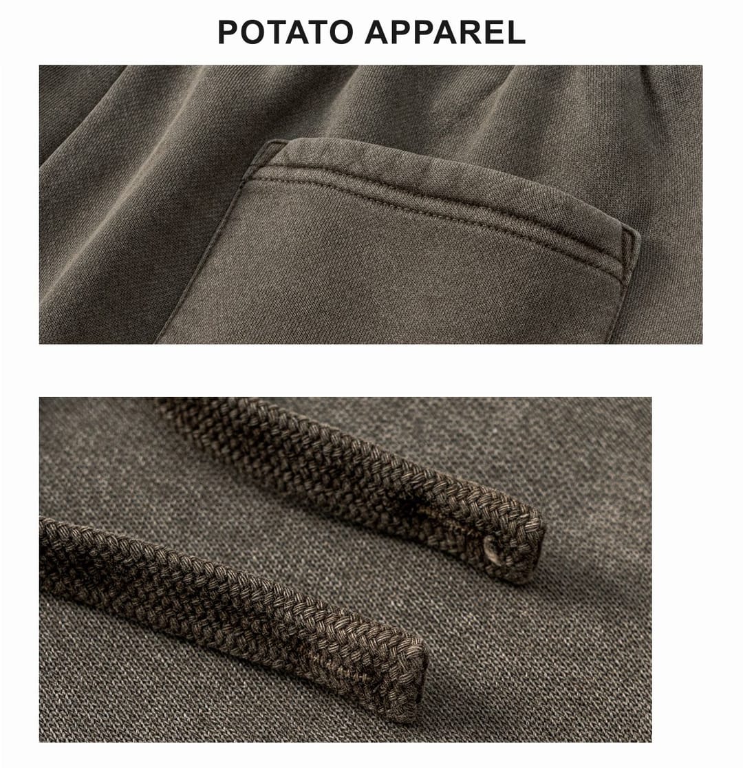 Heavyweight Fleece 332Gsm wash vintage Sweatpants – detail 6
