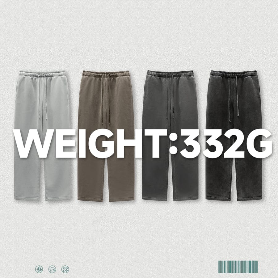 Heavyweight Fleece 332Gsm wash vintage Sweatpants thumbnail 5