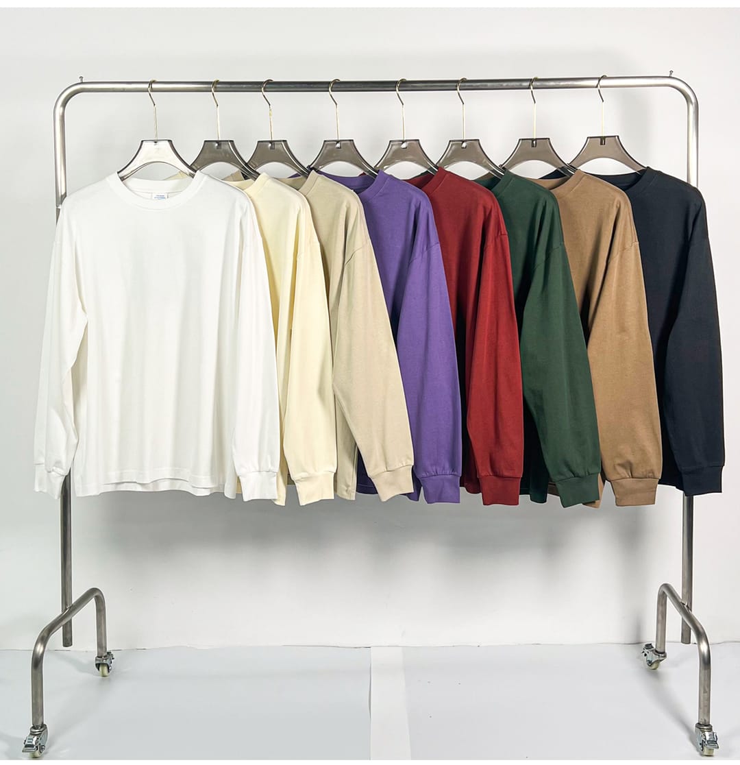 High quality Cotton terry 305Gsm solid Casual shirts – detail 7