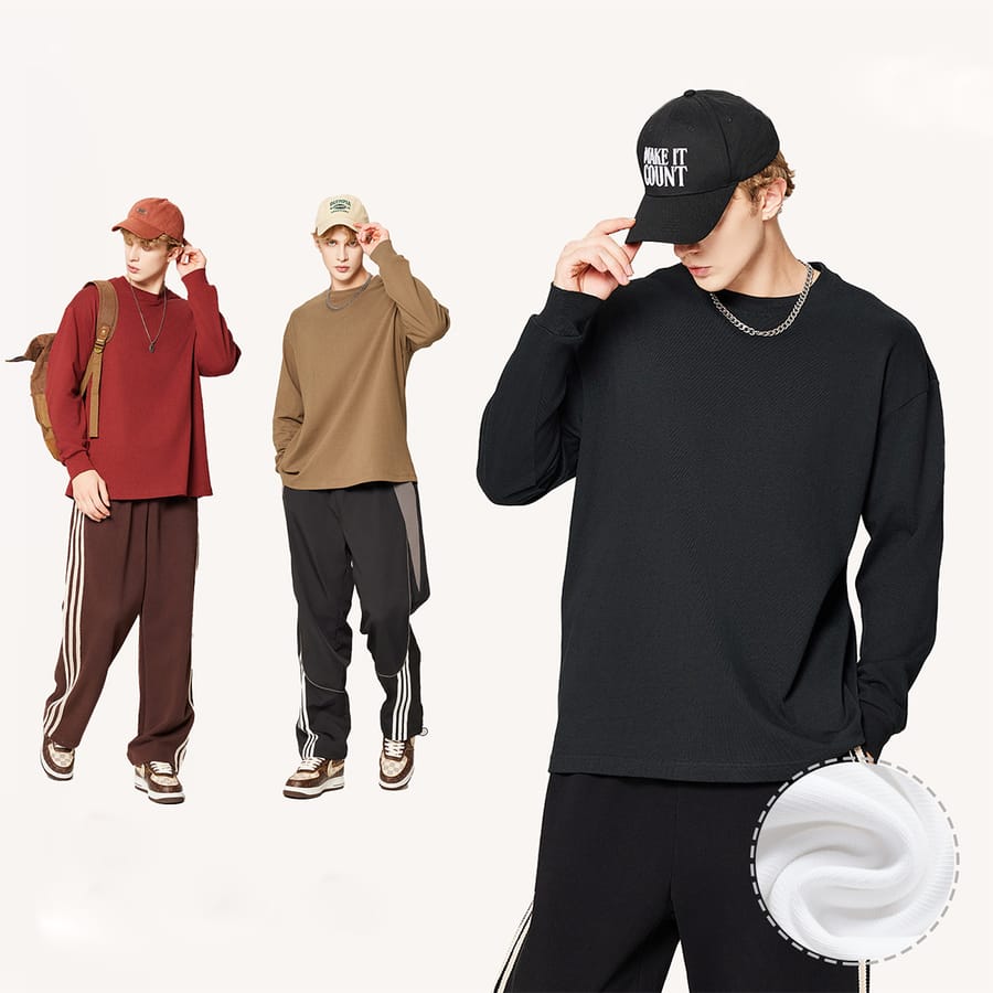 High quality Cotton terry 305Gsm solid Casual shirts thumbnail 2