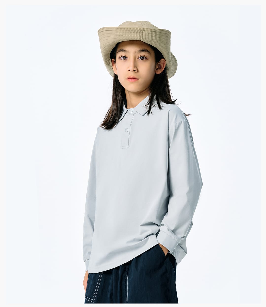 Kids’ Quick-Dry Lightweight Long Sleeve Polo – detail 10