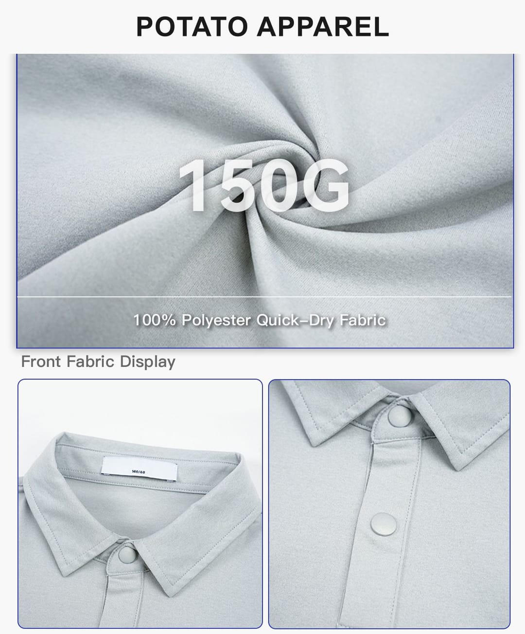 Kids’ Quick-Dry Lightweight Long Sleeve Polo – detail 6