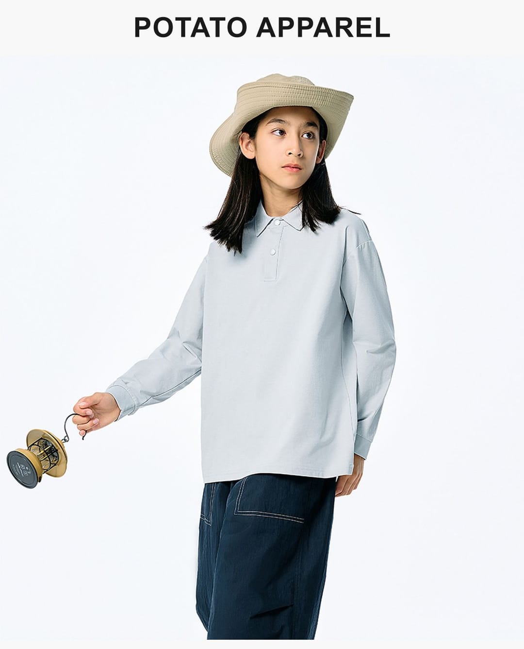 Kids’ Quick-Dry Lightweight Long Sleeve Polo – detail 9