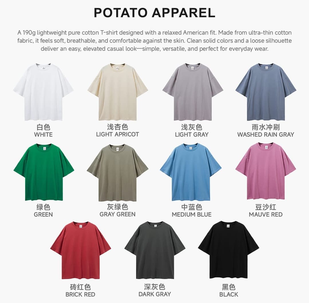 Lightweight 190GSM 20s 100% Cotton Oversized T-shirt – detail 3
