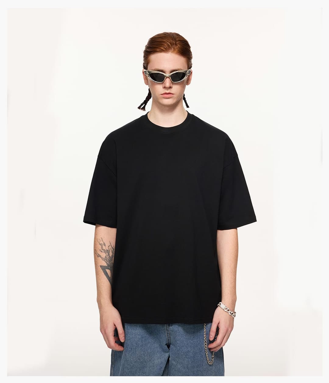 Lightweight 190GSM 20s 100% Cotton Oversized T-shirt – detail 9