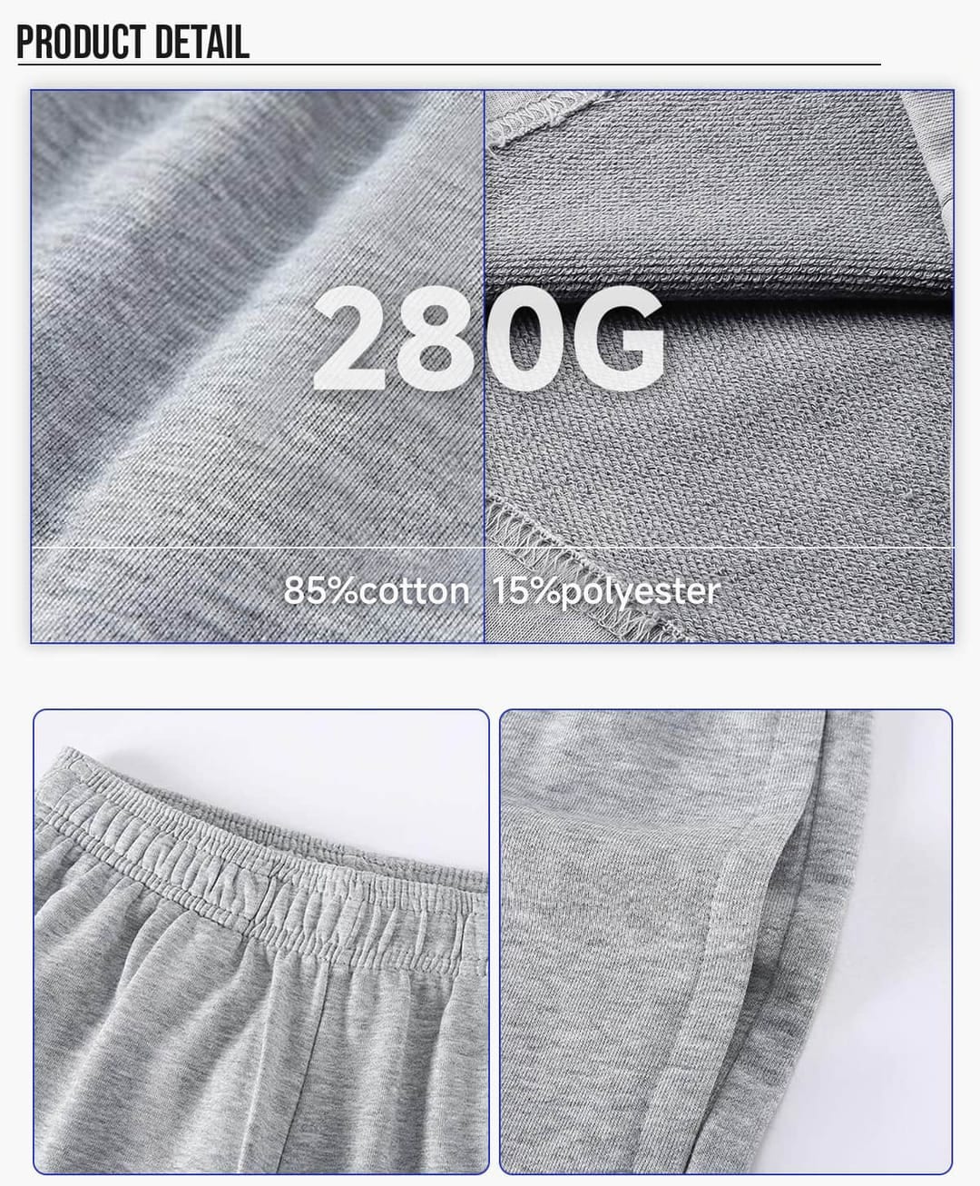 Lightweight Terry 280GSM Breathable Shorts – detail 5