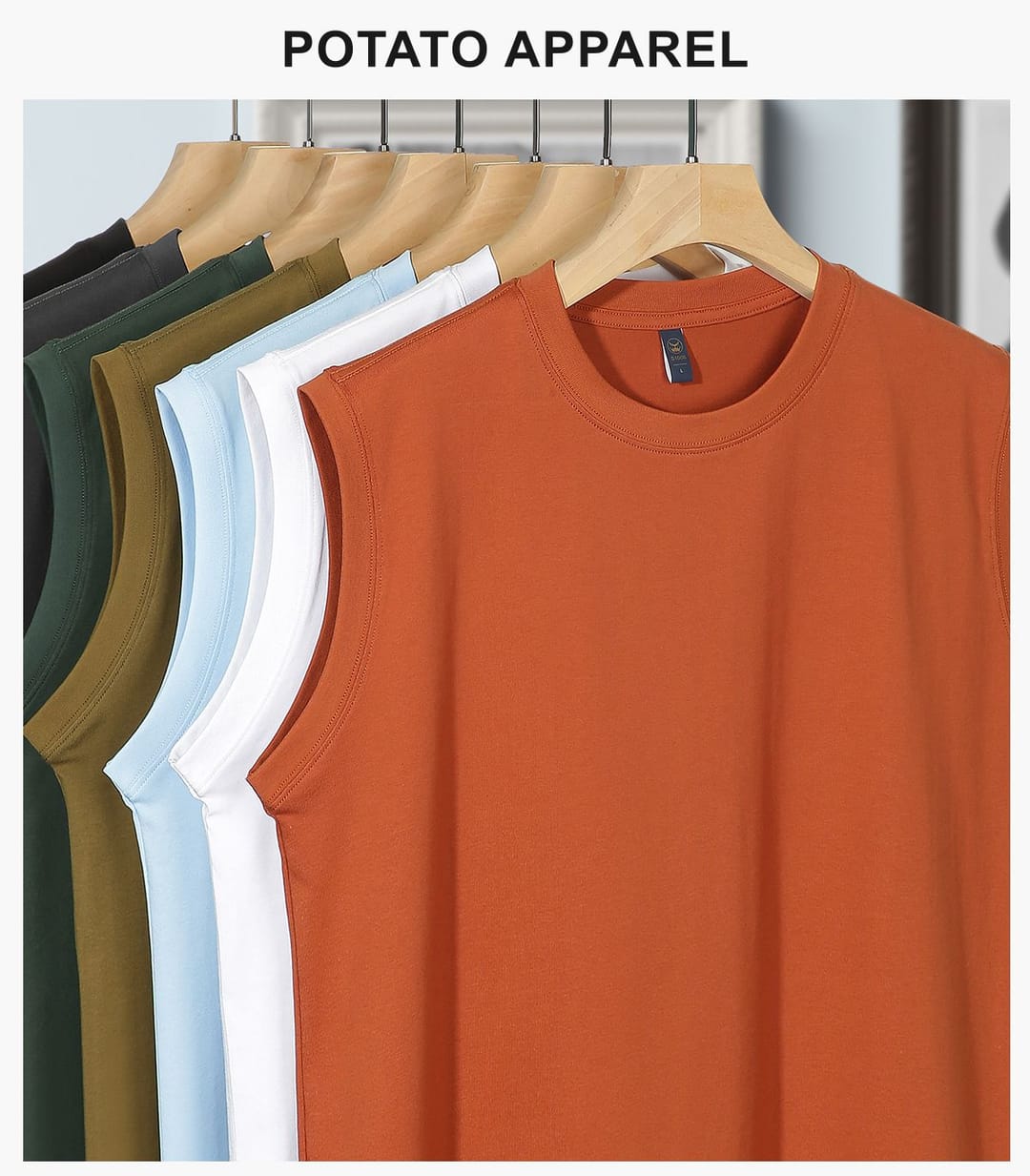 Long-Staple 240Gsm Cotton Unisex Vest – detail 13