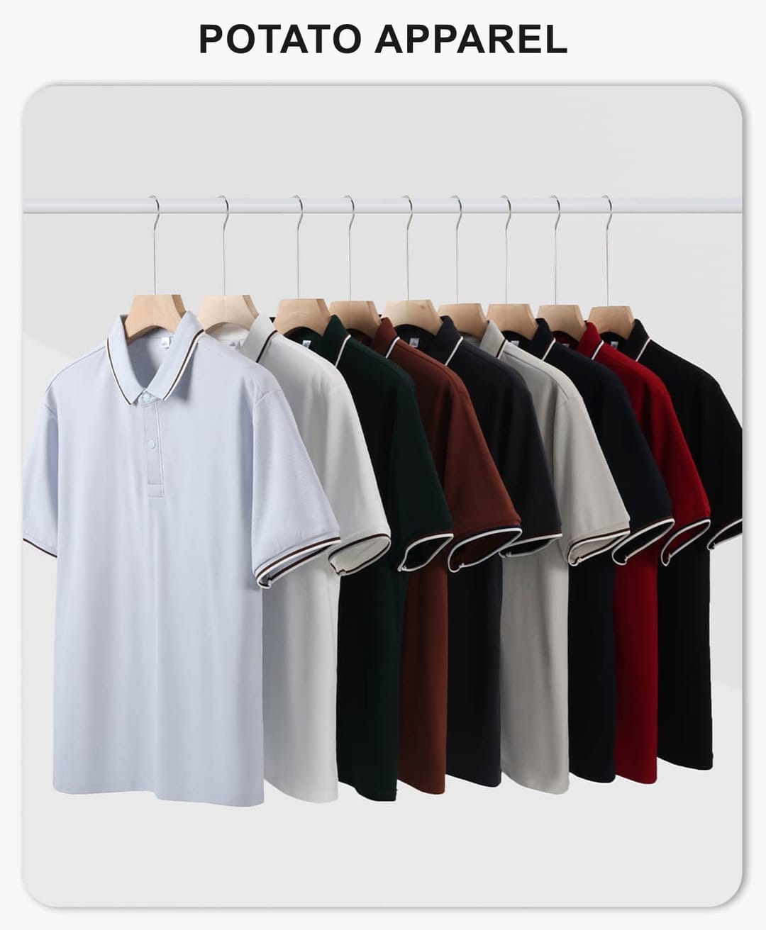 Lyocell 40s 220GSM Contrast Collar Polo Shirt – detail 1