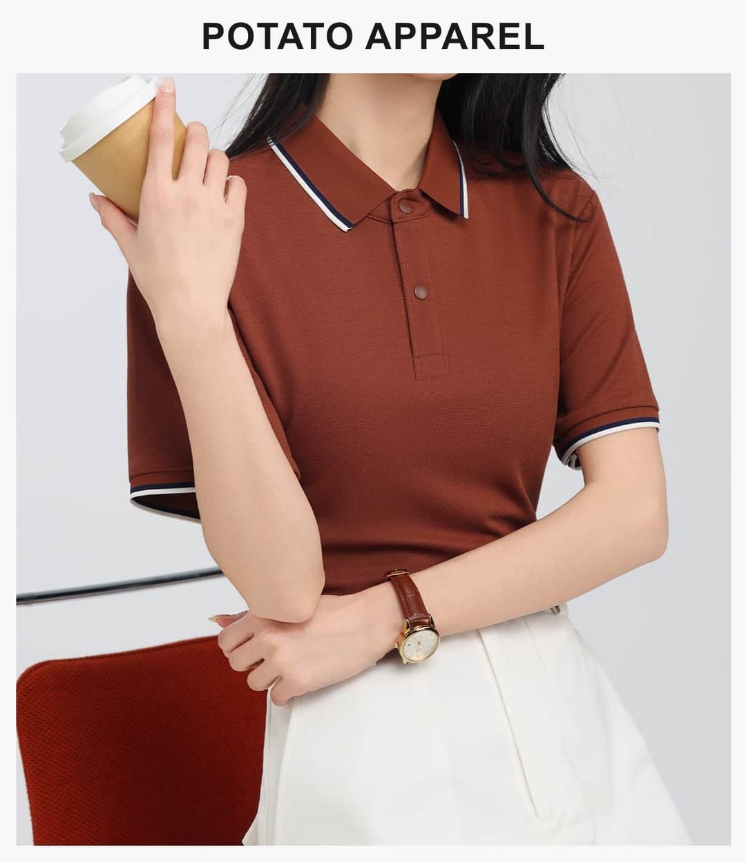Lyocell 40s 220GSM Contrast Collar Polo Shirt – detail 11