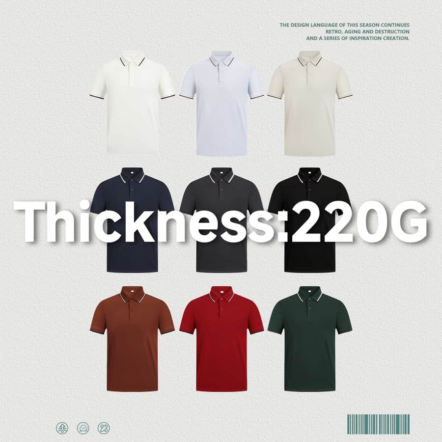 Lyocell 40s 220GSM Contrast Collar Polo Shirt thumbnail 2