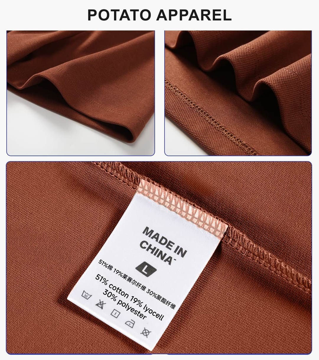 Lyocell 40s 220GSM Soild Golf Shirt – detail 5