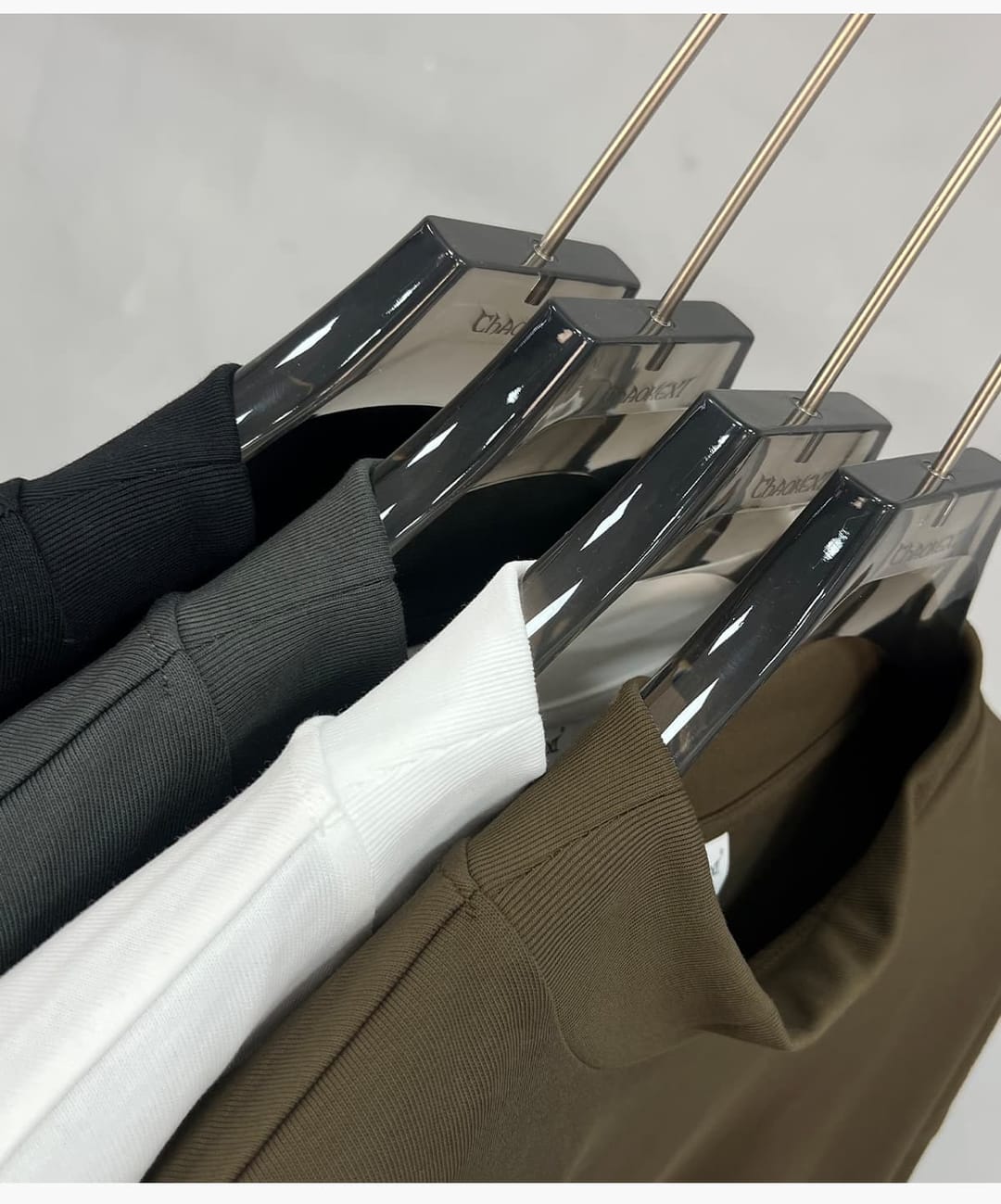 Men‘s Mock Neck Boxy Fit 305g Cotton T-Shirt – detail 11