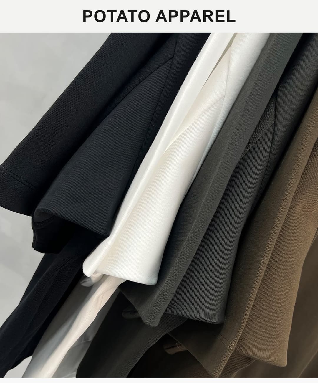 Men‘s Mock Neck Boxy Fit 305g Cotton T-Shirt – detail 12