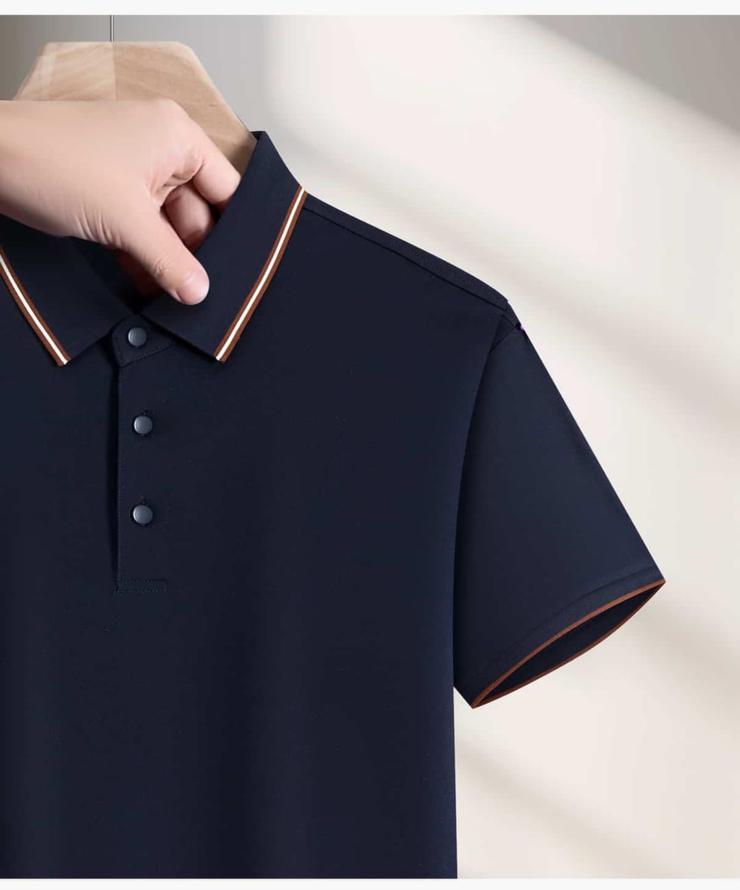 Modal Cotton 200G Contrast Collar Golf Shirt – detail 12