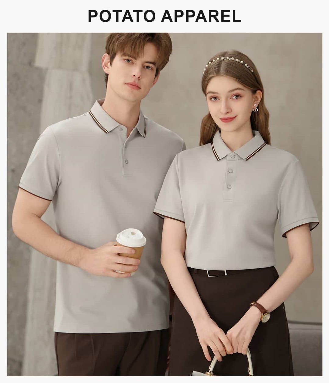 Modal Cotton 200G Contrast Collar Golf Shirt – detail 9