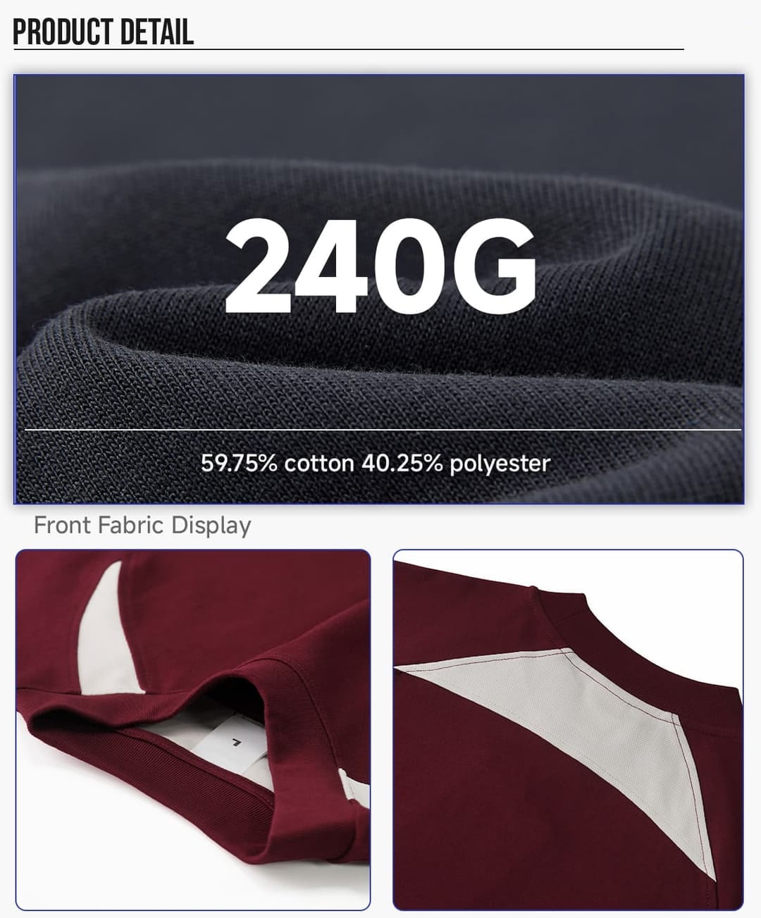 Outdoor Cooling Colorblock 240GSM Quick-Dry Tee – detail 4