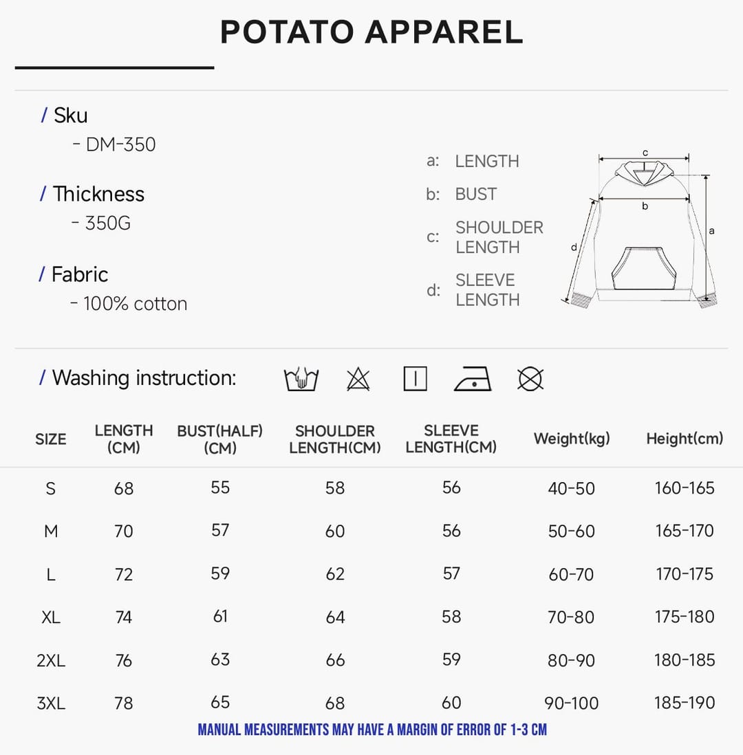 Oversized 100%Cotton Terry Hoodie With Pocket – detail 2