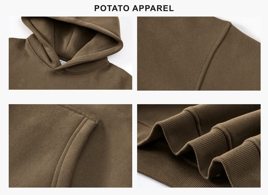 Oversized 345Gsm Fleece Basic Hoodie – detail 10