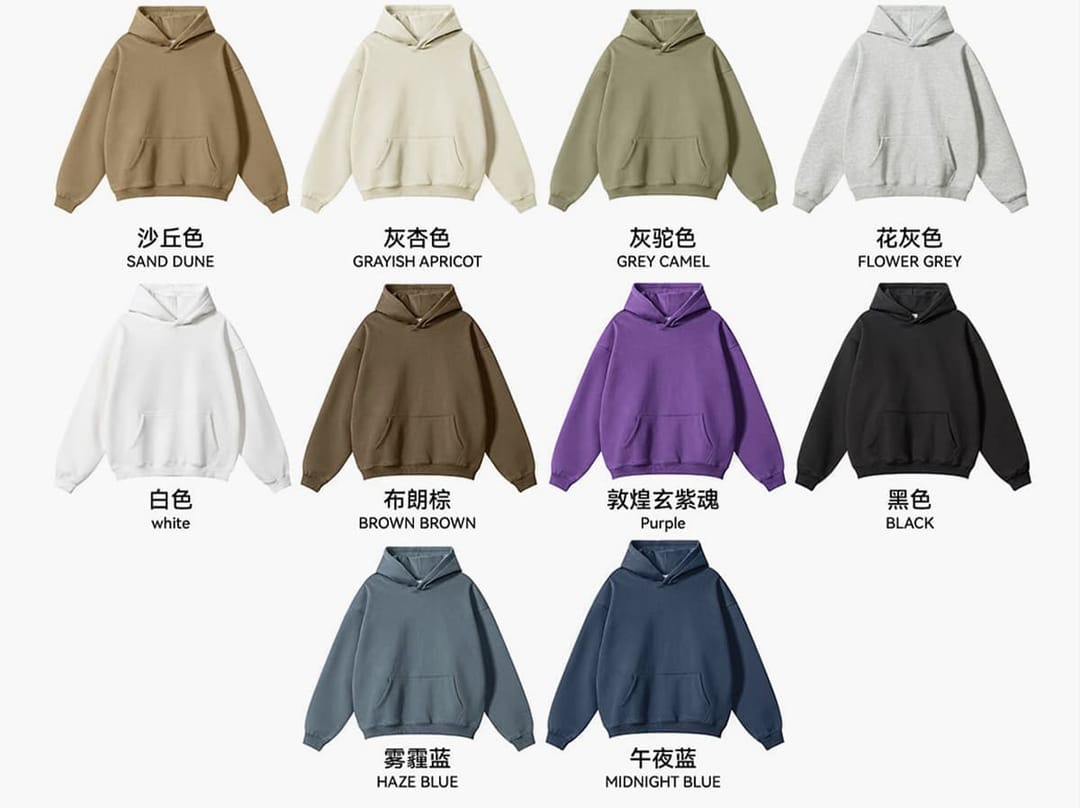 Oversized 345Gsm Fleece Basic Hoodie – detail 4