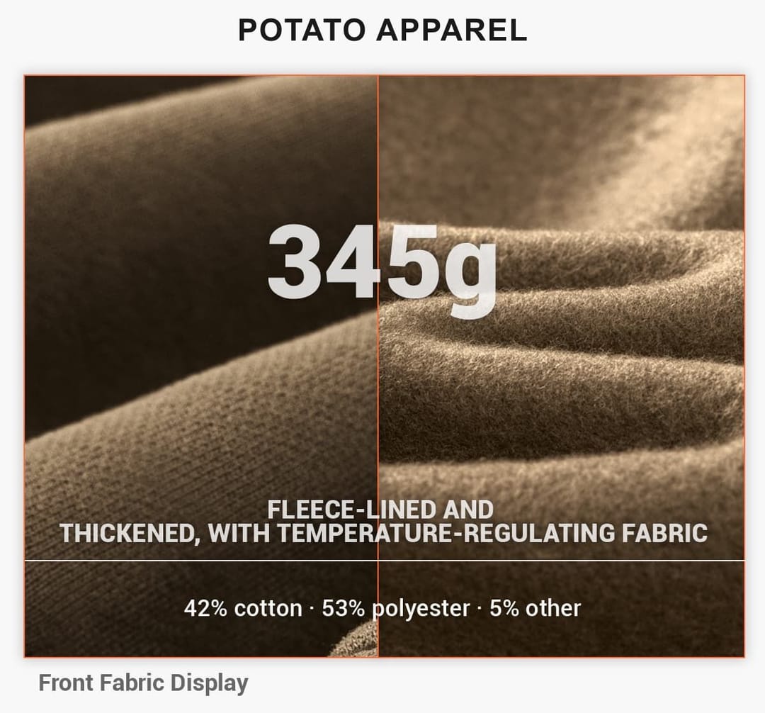 Oversized 345Gsm Fleece Basic Hoodie – detail 9
