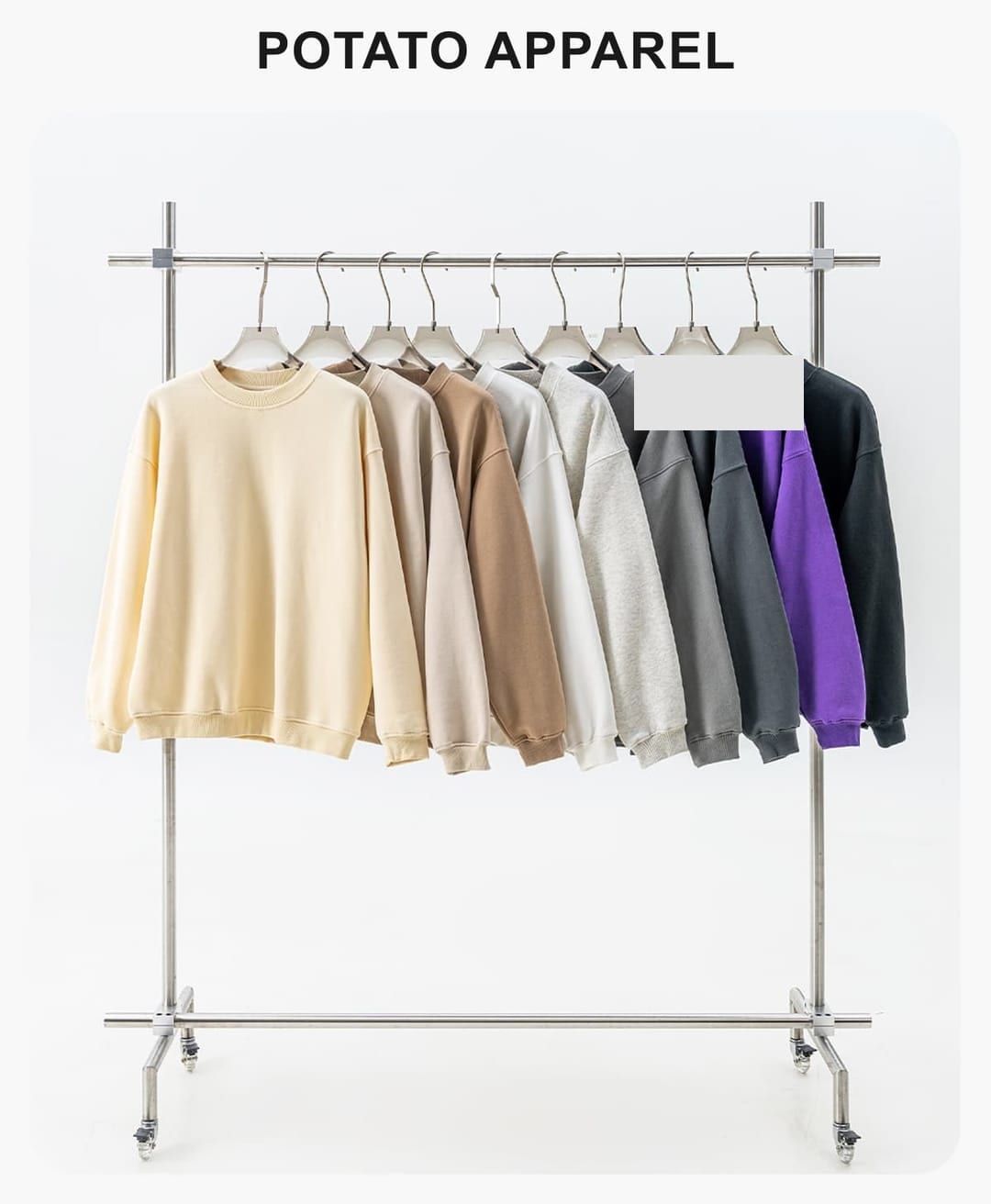 Oversized 345Gsm Fleece Basic Sweatshirt – detail 1