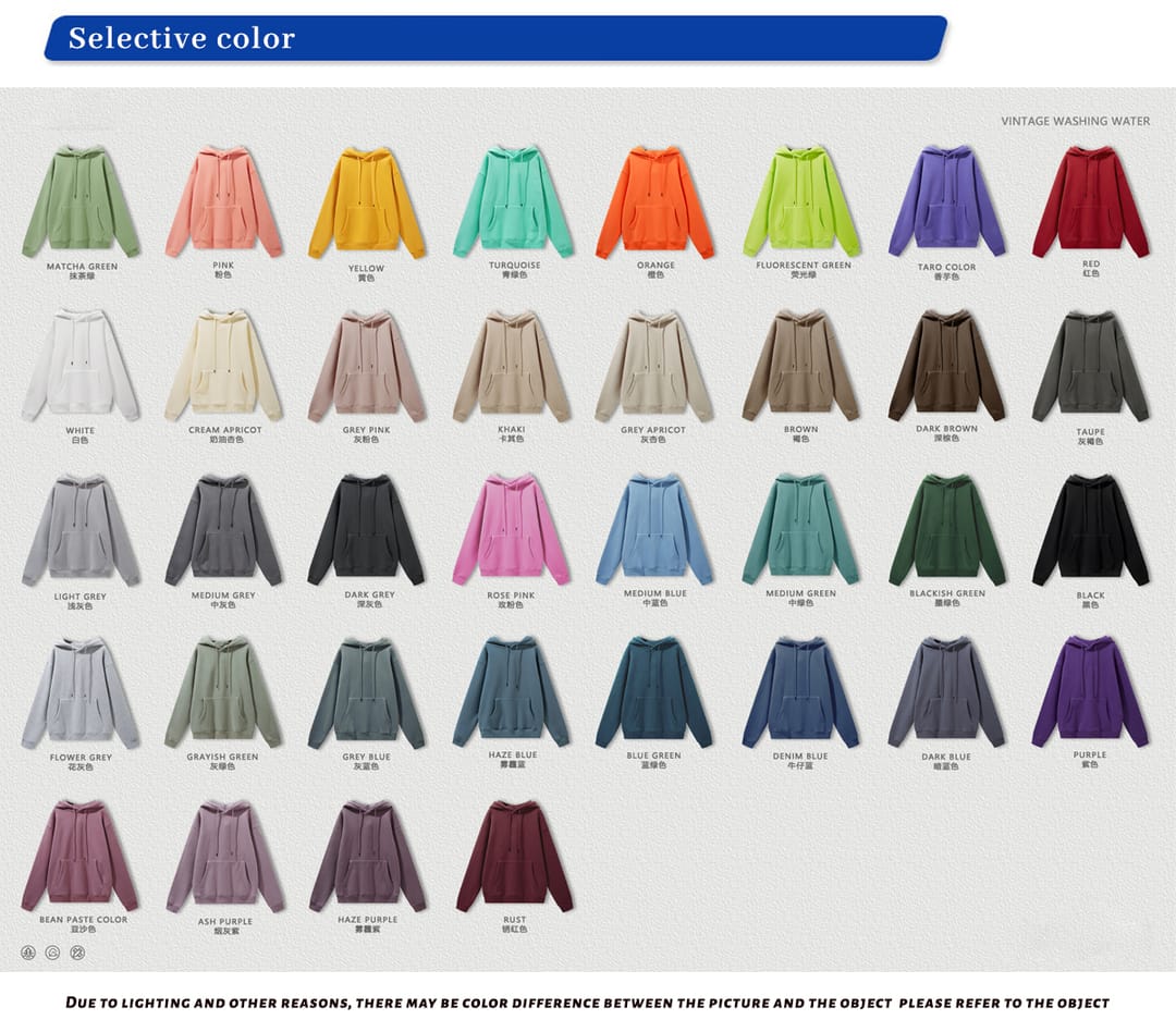 Oversized 345Gsm Fleece Hoodie for Winter – detail 3