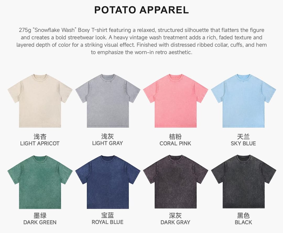 Oversized Cotton 275G Wash Boxy Fit T-Shirt – detail 3