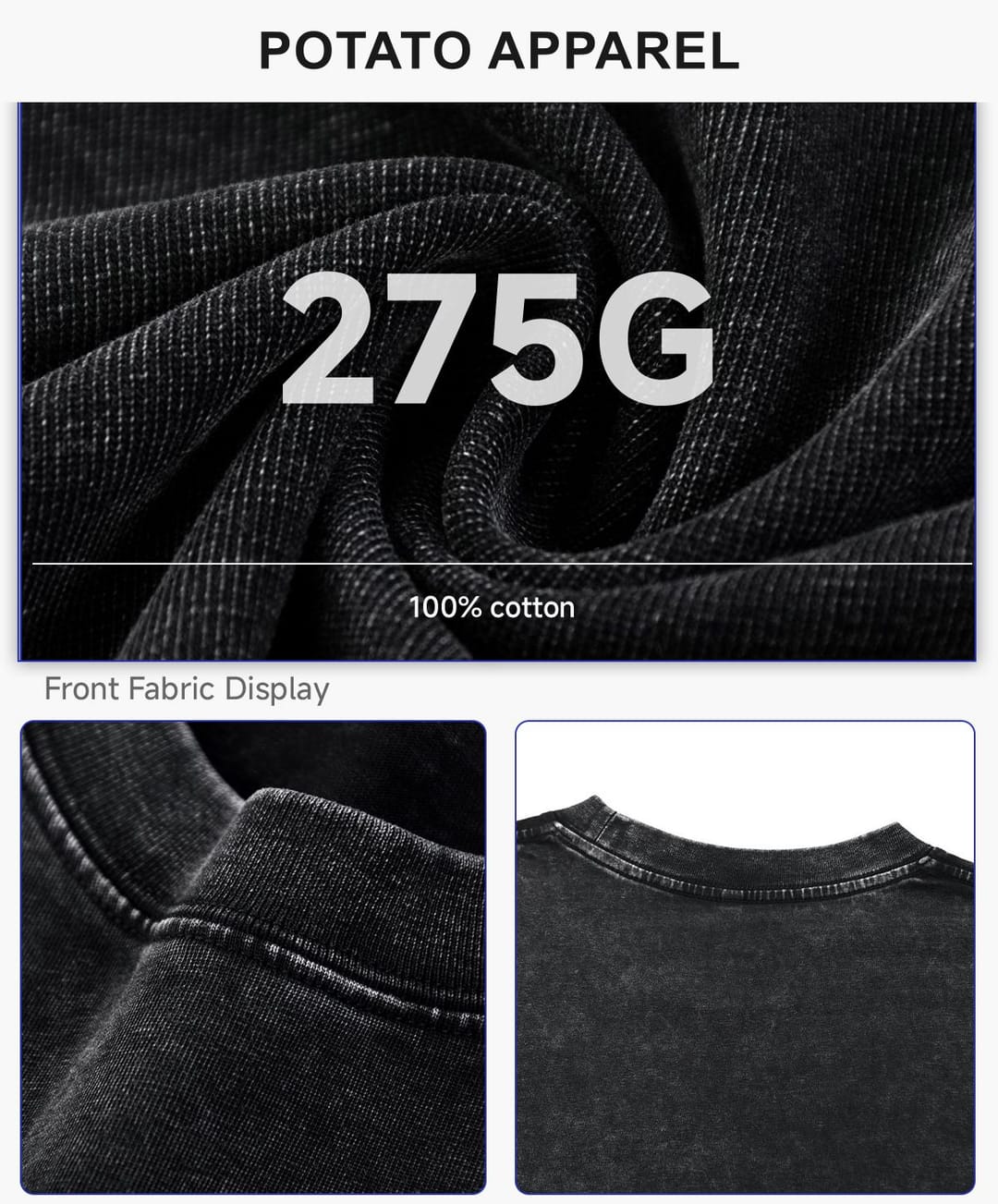 Oversized Cotton 275G Wash Boxy Fit T-Shirt – detail 5
