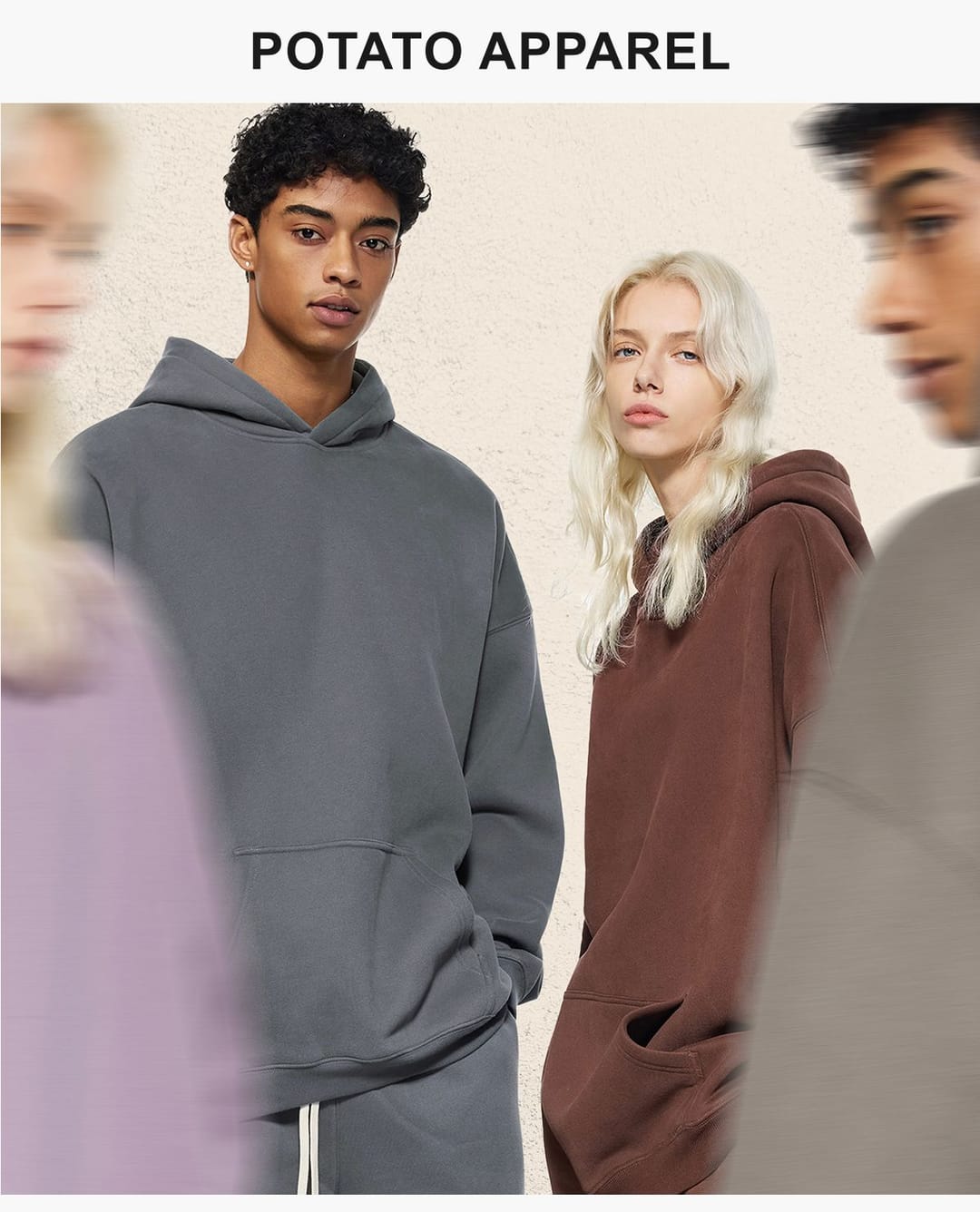 Oversized Heavy 350Gsm Fleece Basic Hoodie – detail 10