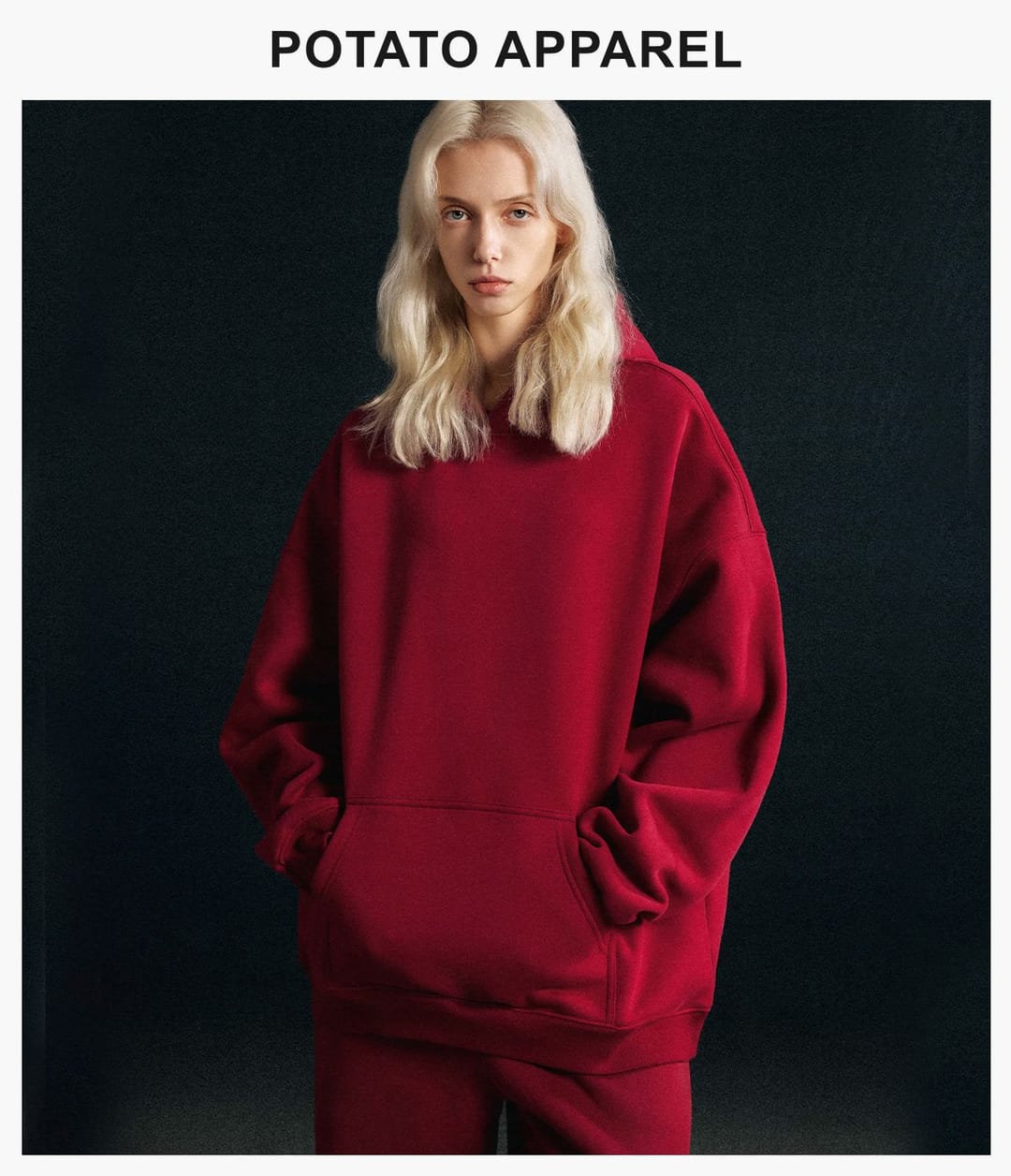 Oversized Heavy 350Gsm Fleece Basic Hoodie – detail 12
