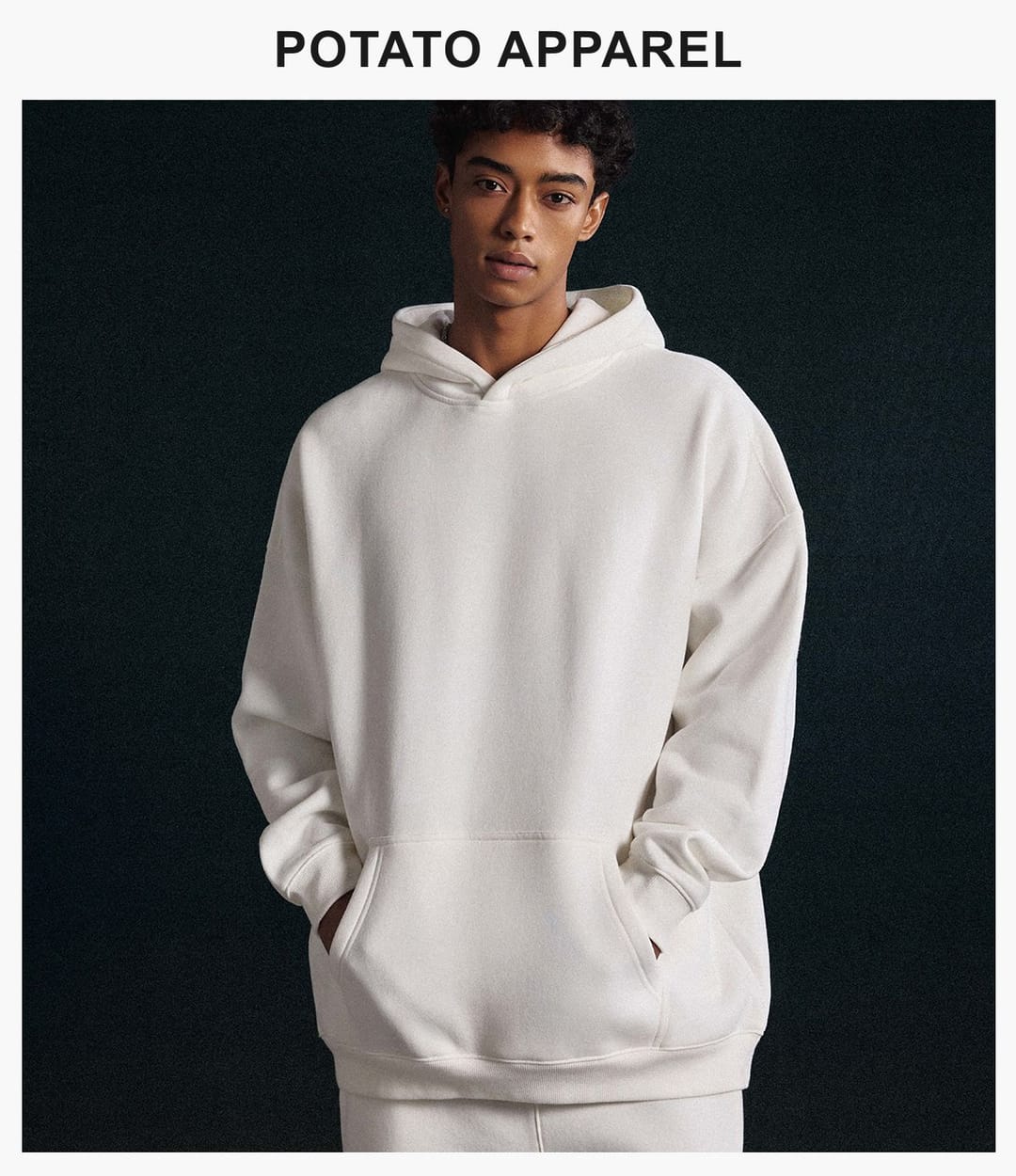 Oversized Heavy 350Gsm Fleece Basic Hoodie – detail 13