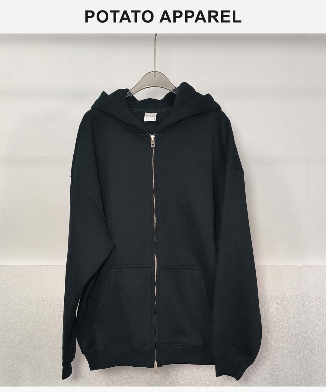 Oversized Heavy 350Gsm Fleece Zip Hoodie – detail 15