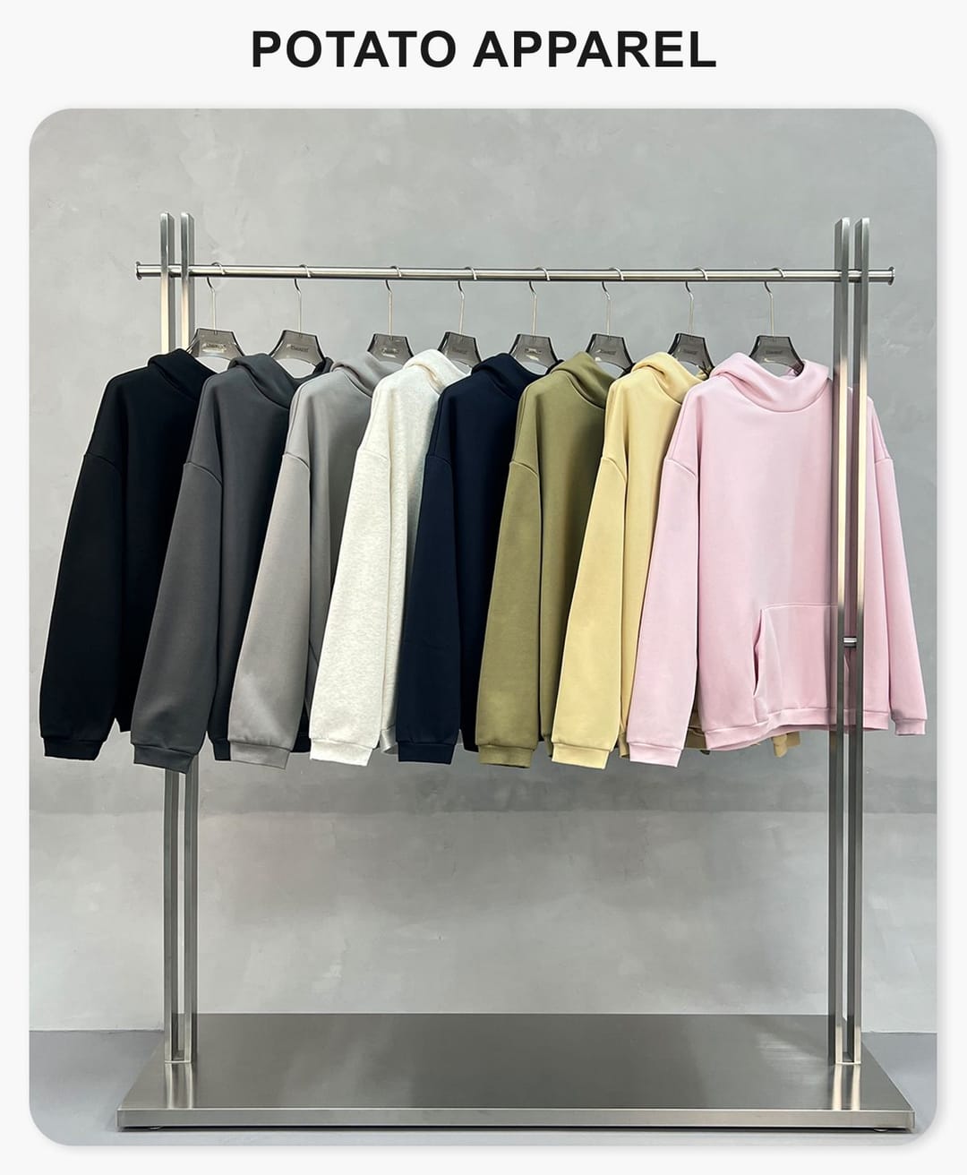 Oversized Polar Fleece 365gsm High-Neck Hoodie – detail 1