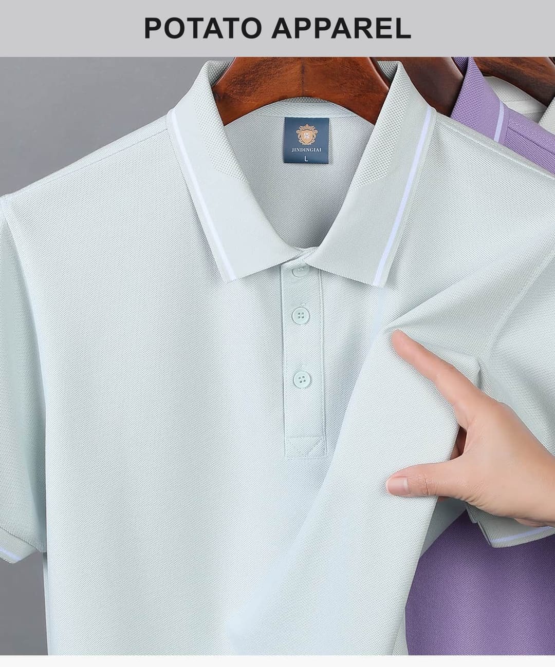 Polyester 220GSM Contrast Collar Polo Shirt – detail 12