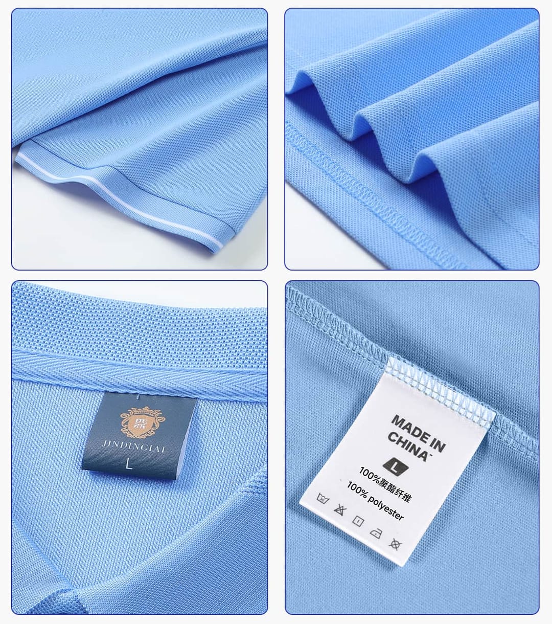 Polyester 220GSM Contrast Collar Polo Shirt – detail 6