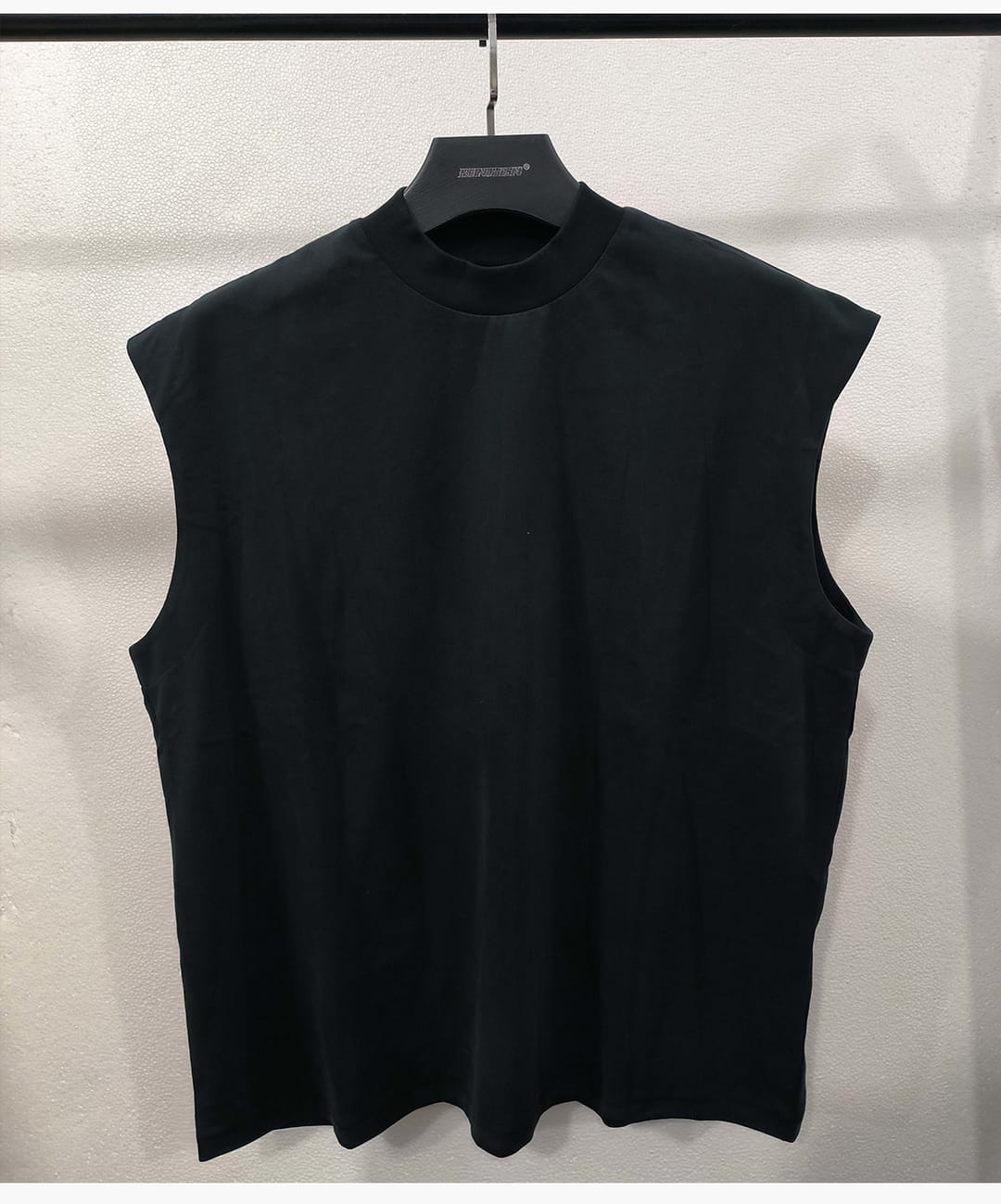 Quick-Dry Cotton 230gsm Mock Neck oversized Tank – detail 12