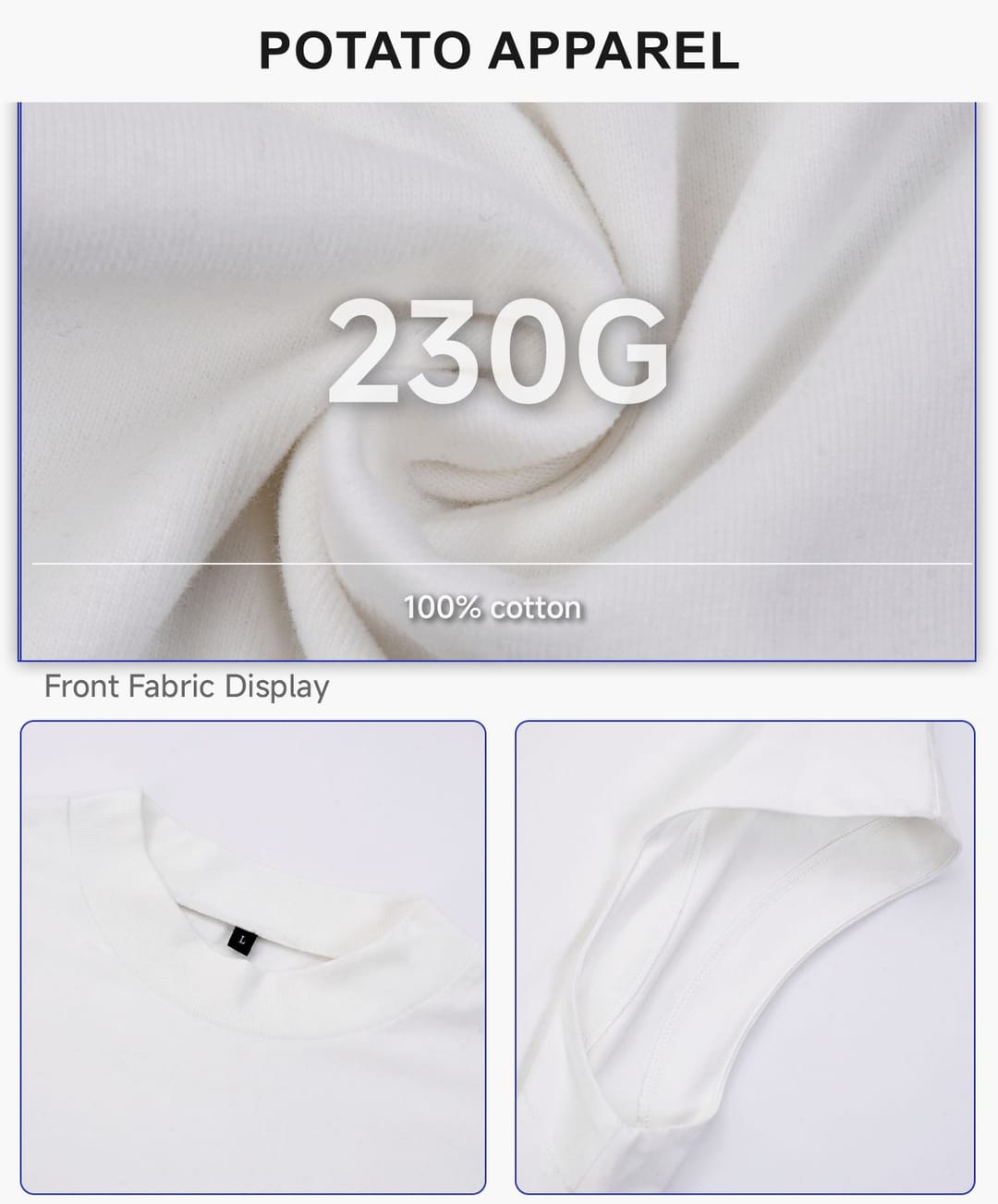 Quick-Dry Cotton 230gsm Mock Neck oversized Tank – detail 5