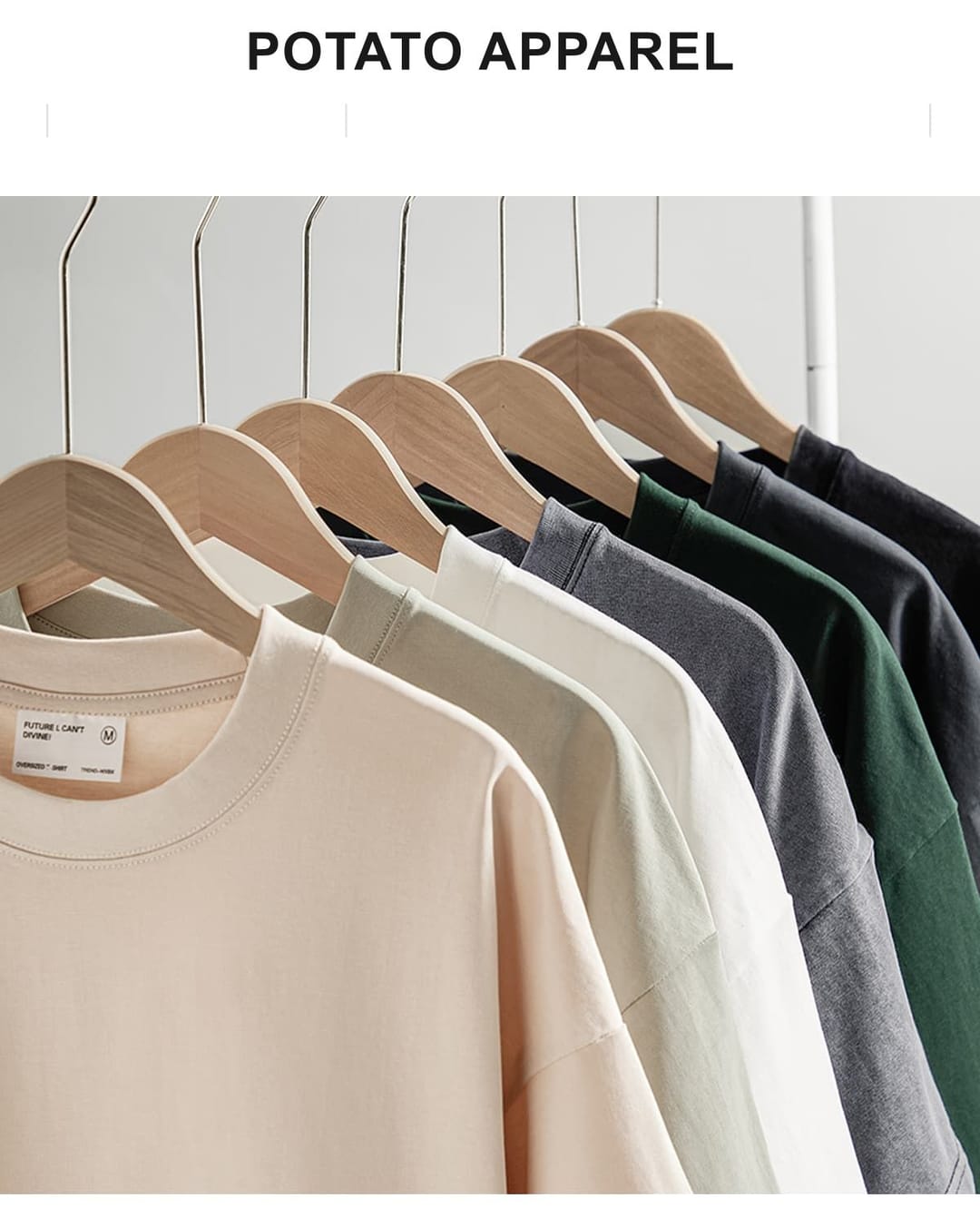 Slight Oversized 300Gsm Long-Staple Cotton T-shirts – detail 8