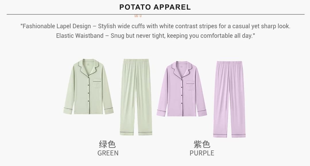 Soft Modal Long Sleeve Pajamas Set – detail 3