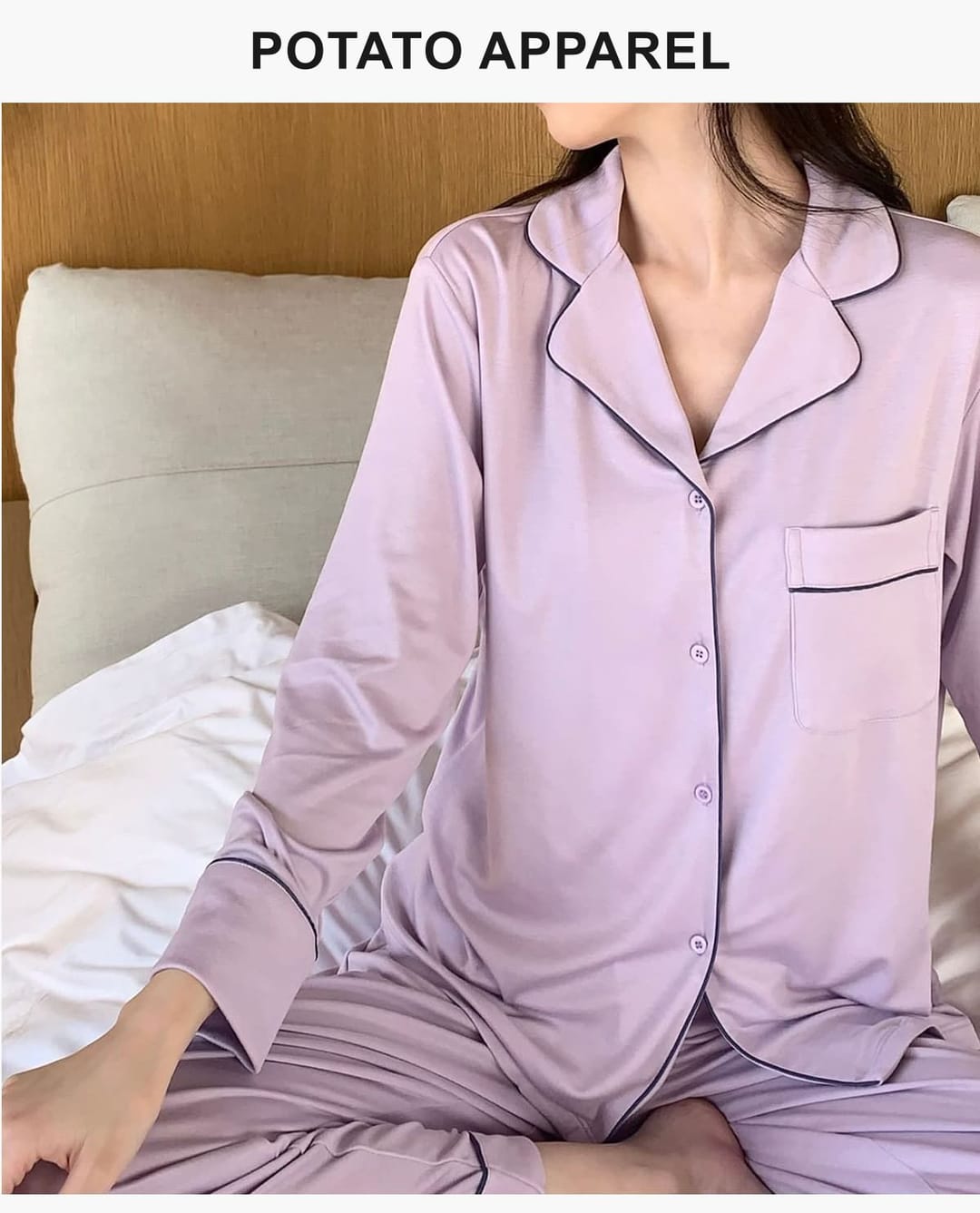 Soft Modal Long Sleeve Pajamas Set – detail 6