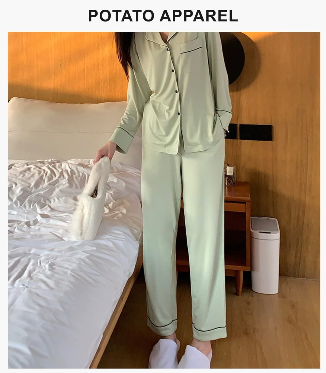 Soft Modal Long Sleeve Pajamas Set – detail 8
