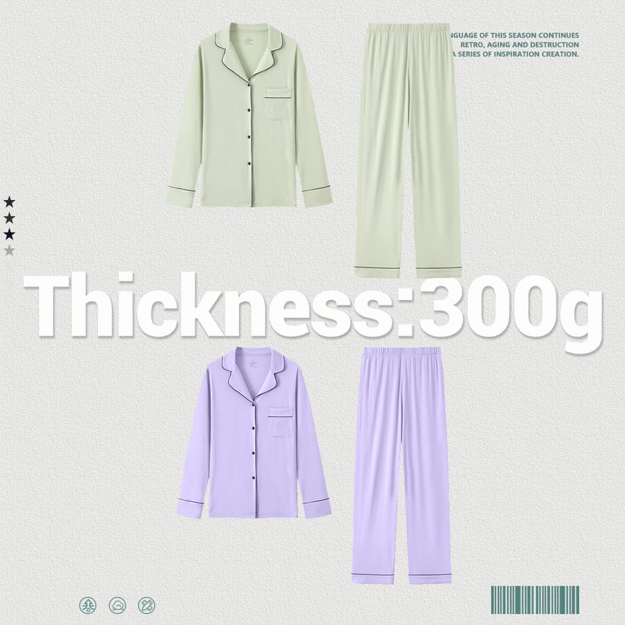 Soft Modal Long Sleeve Pajamas Set thumbnail 4