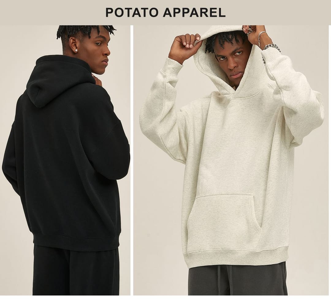 Solid Oversized Fleece Cotton basic Hoodie 350Gsm – detail 11