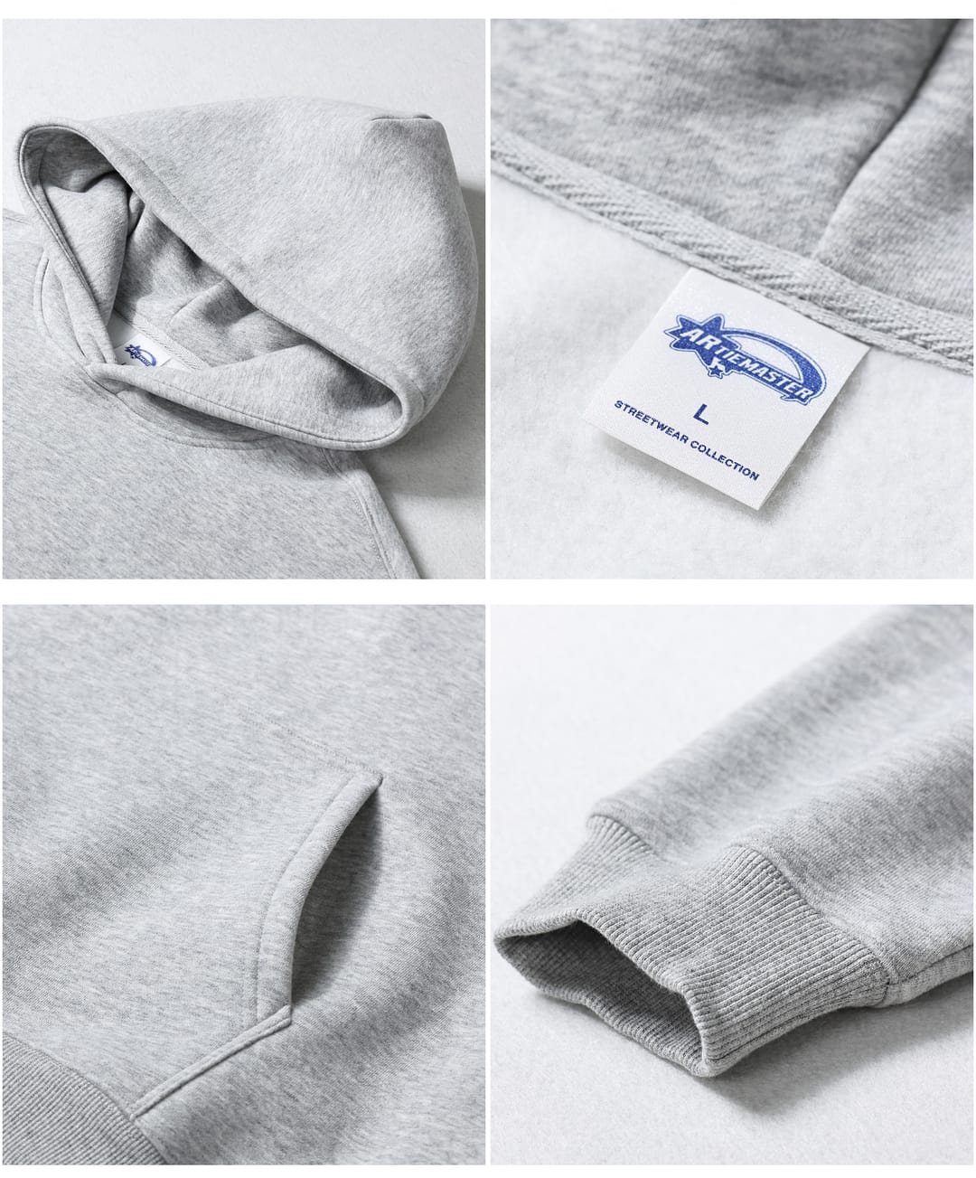Solid Oversized Fleece Cotton basic Hoodie 350Gsm – detail 5