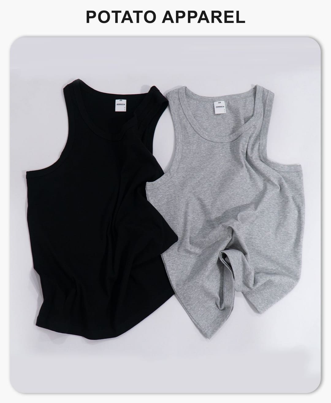 Sporty 315g Fitted Racerback Tank Top For Men – detail 1